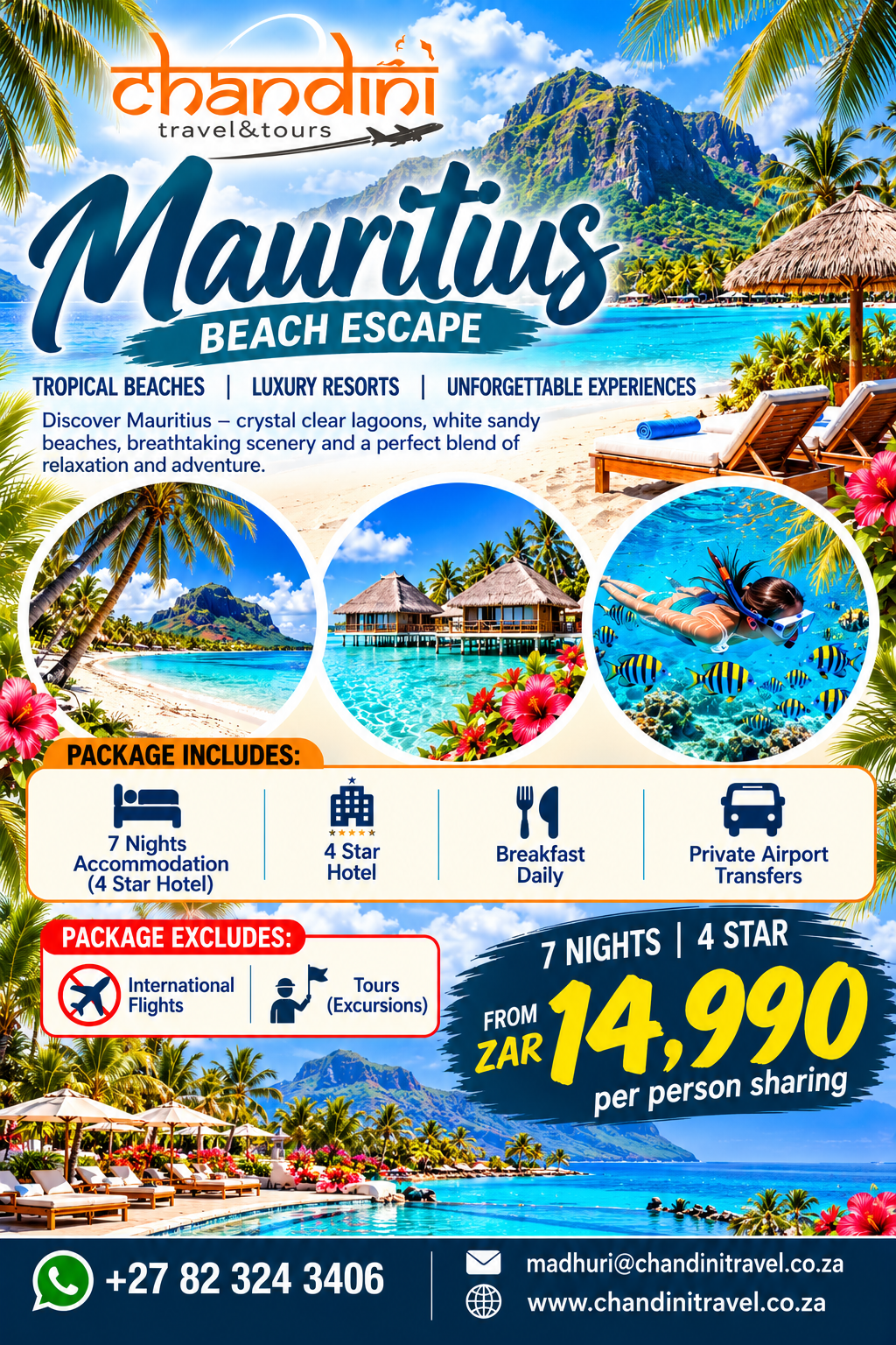 Mauritius – 7 Nights 4 Star Package